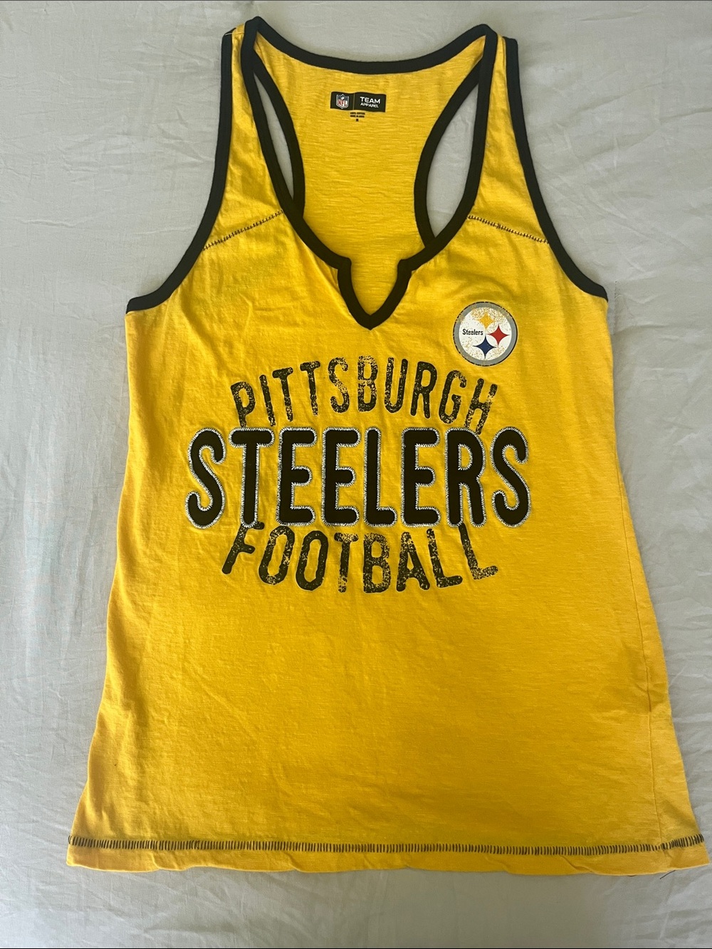 NFL Yellow and Black Steelers Team Apparel Tank